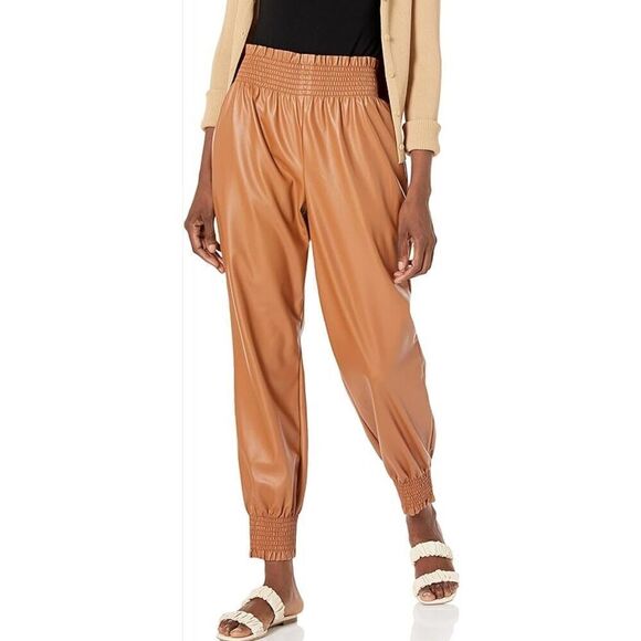 Trina Turk Vegan Leather Joggers - Picture 1 of 7